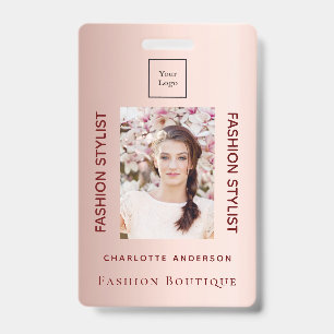 Mode Store Mitarbeiter Foto Rose Gold Luxus Ausweis