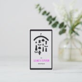 Mode-Stylist-Designer-Garderoben-Butike Visitenkarte (Stehend Vorderseite)