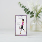 Mode-Stylist-Geschäfts-Karte AA4 Visitenkarte (Stehend Vorderseite)