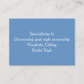 Mode-Stylist-Geschäfts-Karten Visitenkarte (Rückseite)