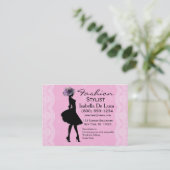 Mode-Stylist-Geschäfts-Karten Visitenkarte (Stehend Vorderseite)