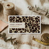 Mode-Stylist - Trendy Leopard Print Visitenkarte