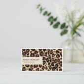 Mode-Stylist - Trendy Leopard Print Visitenkarte (Stehend Vorderseite)