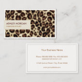 Mode-Stylist - Trendy Leopard Print Visitenkarte (Vorne/Hinten)