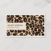 Mode-Stylist - Trendy Leopard Print Visitenkarte (Vorderseite)