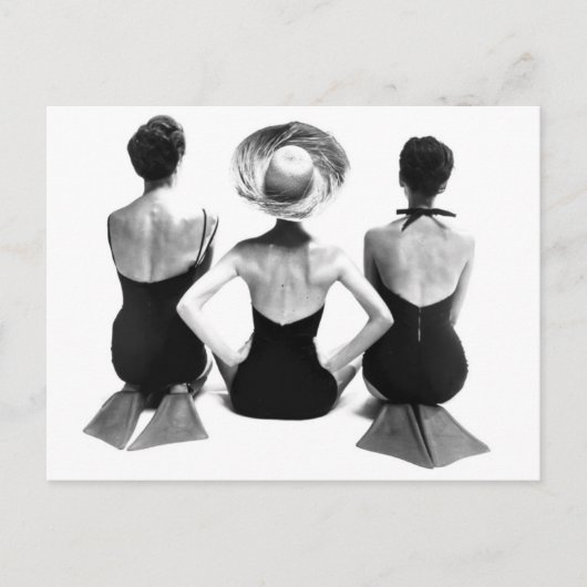 Mode Swimwear 1950 Postkarte (Vorderseite)