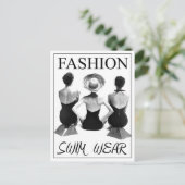 Mode Swimwear 1950 Postkarte (Stehend Vorderseite)