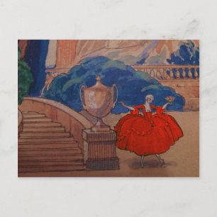 Mode-Tafel ~ Art Deco Französisch Vintage Postkarte