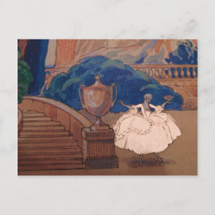 Mode-Tafel ~ Art Deco französischer Vintage-Stil Postkarte