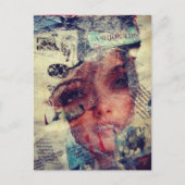 Mode-Tipps Abstrakte Mixed-Media-Collage  Postkarte (Vorderseite)