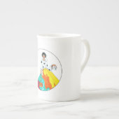 Mode u. Kaffee Porzellantasse (Vorderseite Rechts)