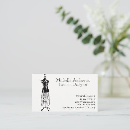 Mode und Kleidung Visitenkarte (Stehend Vorderseite)