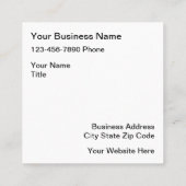 Mode- und Shopping-Concierge Quadratische Visitenkarte (Rückseite)