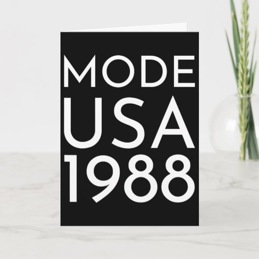 Mode Usa 1988 M Tour Karte (Vorderseite)
