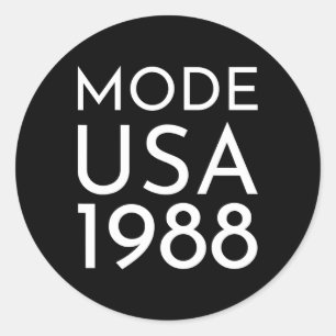 Mode USA 1988 M Tour  Runder Aufkleber
