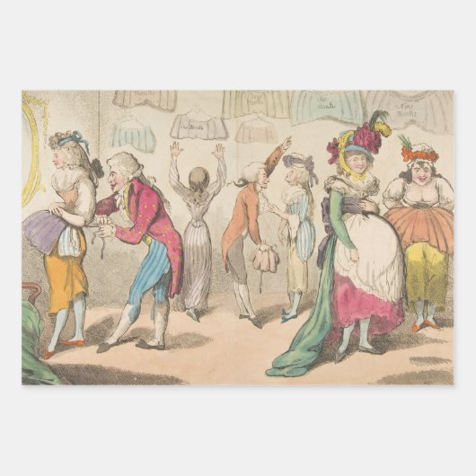 Mode - verschenkendes Geschenkpapier Set (Vorderseite 2)