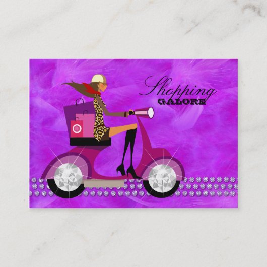 Mode-versieht persönlicher Käufer-Schmuck Veilchen Visitenkarte (Vorderseite)