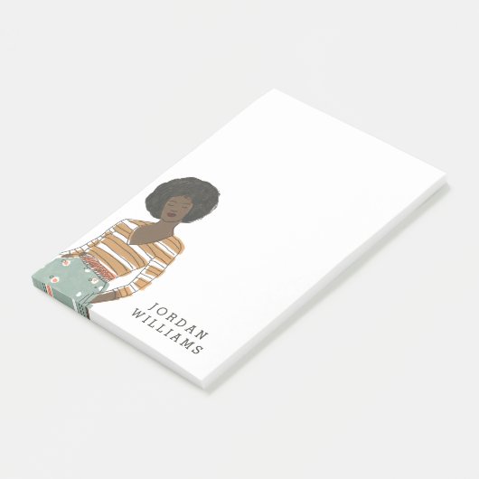 Mode-Vignetten-Porträt Post-it Klebezettel (angewinkelt)