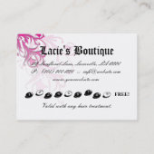 Mode VIP-Karten-Spitze-LippenZebra rosarot Treuekarte (Rückseite)