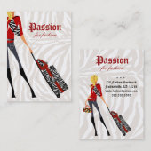 Mode-Visitenkarte-Handtaschen-KofferZebra Visitenkarte (Vorne/Hinten)