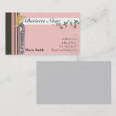 Mode-Visitenkarte [Rosa/Braun] - besonders Visitenkarte (Vorne/Hinten)