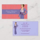 Mode-Visitenkarte-Rosa und Lavendel Visitenkarte (Vorne/Hinten)