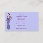 Mode-Visitenkarte-Rosa und Lavendel Visitenkarte (Rückseite)