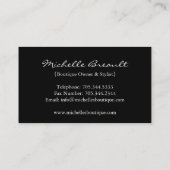 Mode-Visitenkarte Visitenkarte (Rückseite)