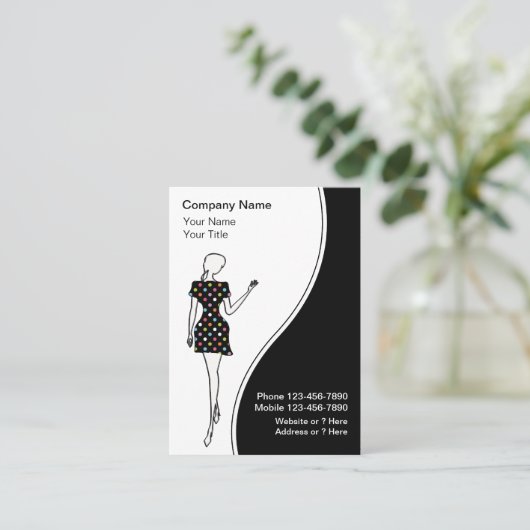 Mode-Visitenkarten Visitenkarte (Stehend Vorderseite)