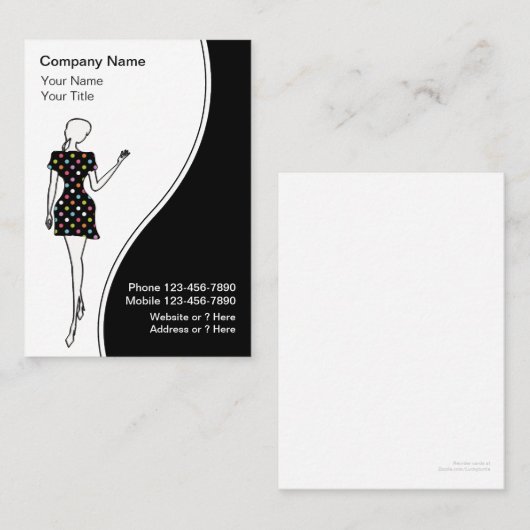 Mode-Visitenkarten Visitenkarte (Vorne/Hinten)