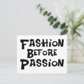 Mode vor Leidenschaft Postkarte (Stehend Vorderseite)