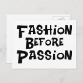 Mode vor Leidenschaft Postkarte (Vorne/Hinten)