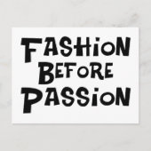Mode vor Leidenschaft Postkarte (Vorderseite)