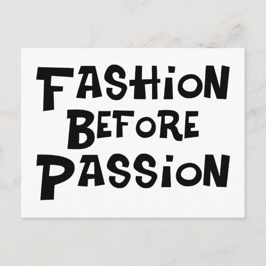 Mode vor Leidenschaft Postkarte (Vorderseite)