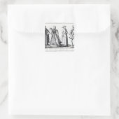 Mode während der Tudor-Periode Quadratischer Aufkleber (Tasche)