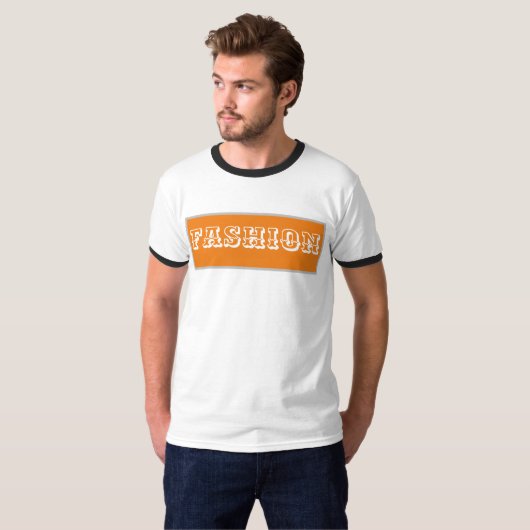 Mode weiß und gelb T-Shirt (Vorne ganz)