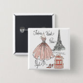 Mode-Wochen-Art wilden Apples | Paris Button (Vorne & Hinten)