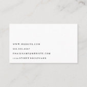 Mode Woman Watercolor Style Visitenkarte (Rückseite)