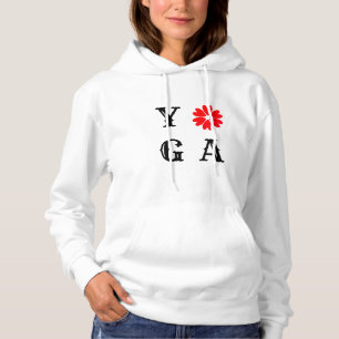 Mode Yoga Herzblume Hoodie