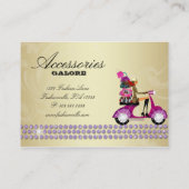 Mode-Zusatz-Geldbeutel-Schmuck-lila Gold 2 Visitenkarte (Rückseite)