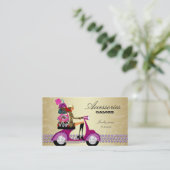 Mode-Zusatz-Geldbeutel-Schmuck-lila Visitenkarte (Stehend Vorderseite)