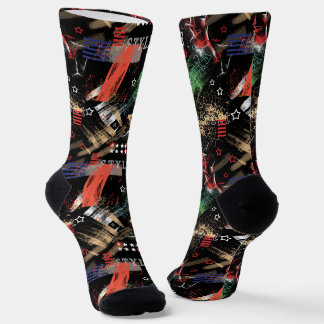 Modebetonter abstrakter Grunge Socken