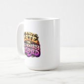 Modebewusst Verzögerte Lustige Typografie Kaffeetasse (Vorderseite Links)