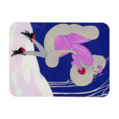 Modebewusste Dame im Winter  Magnet (Horizontal)