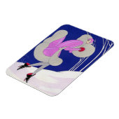 Modebewusste Dame im Winter  Magnet (Linke Seite)