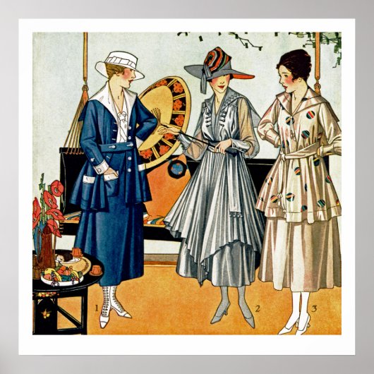 Modebewusste Damen Poster (Vorne)