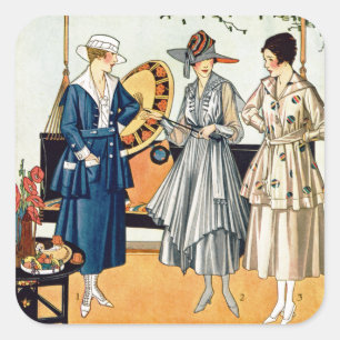 Modebewusste Damen Quadratischer Aufkleber