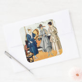 Modebewusste Damen Quadratischer Aufkleber (Umschlag)
