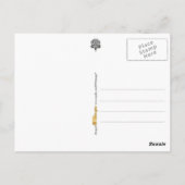 Modebewusste Frau beim Rauchen Postkarte (Rückseite)