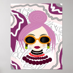 Modebewusste Frau Poster